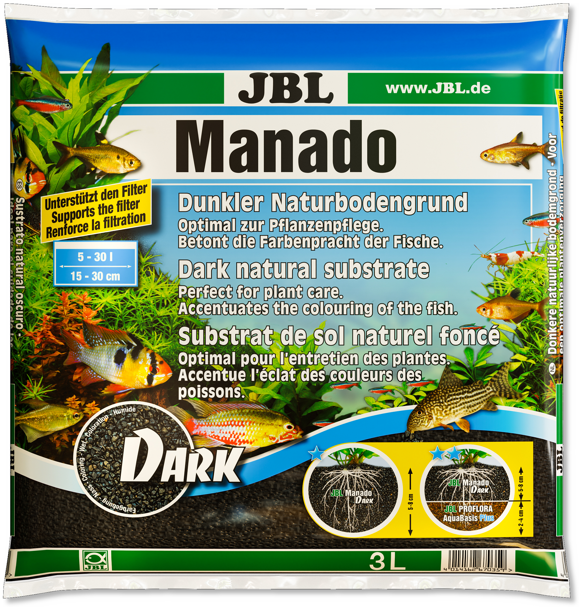 JBL Complete Voedingsbodem Dark Pakket | Planten