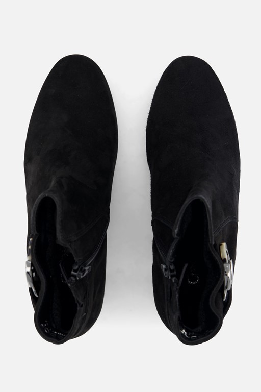 Gabor Enkellaarsjes zwart Suede