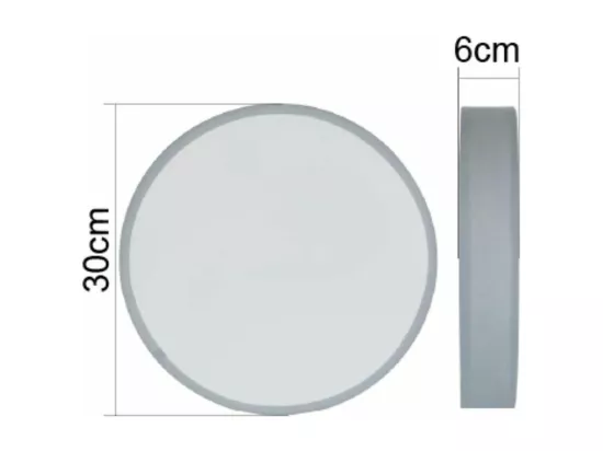 NETTLIFE Plafonnier LED Chambre Abat-jour en Tissu Moderne Rond 3000K 12W
