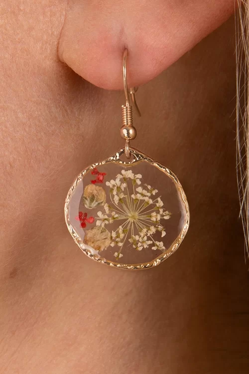 Lovely Pressed Meadow Flower oorbellen