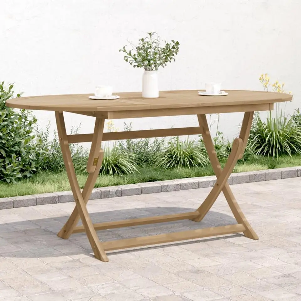 vidaXL - Tuintafel inklapbaar - Bruin - Acaciahout - 160 x 85 x 75 cm