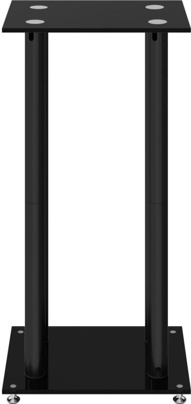 Luidsprekerstandaards - Zwart - Gehard Glas - Aluminium