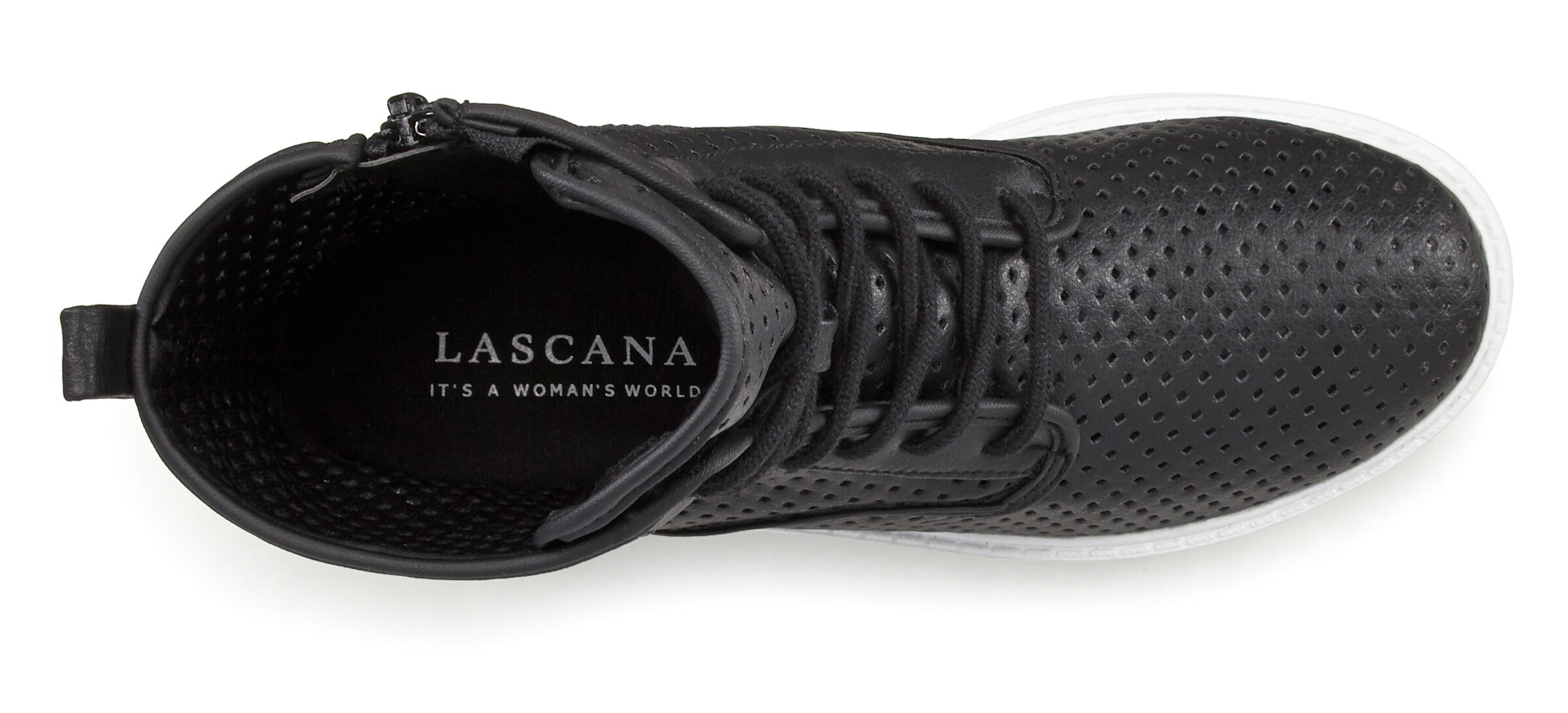LASCANA Schnürstiefelette in schwarz