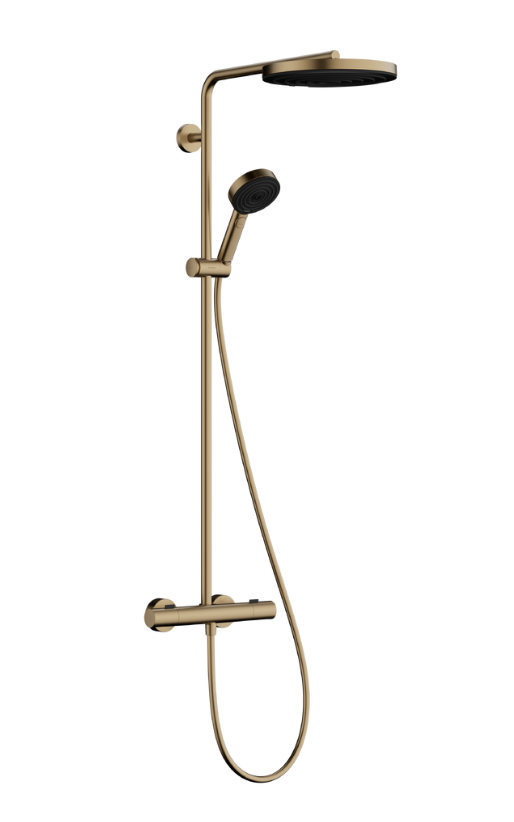 Hansgrohe Pulsify Puro thermostatische opbouw regendouche 26cm brushed bronze
