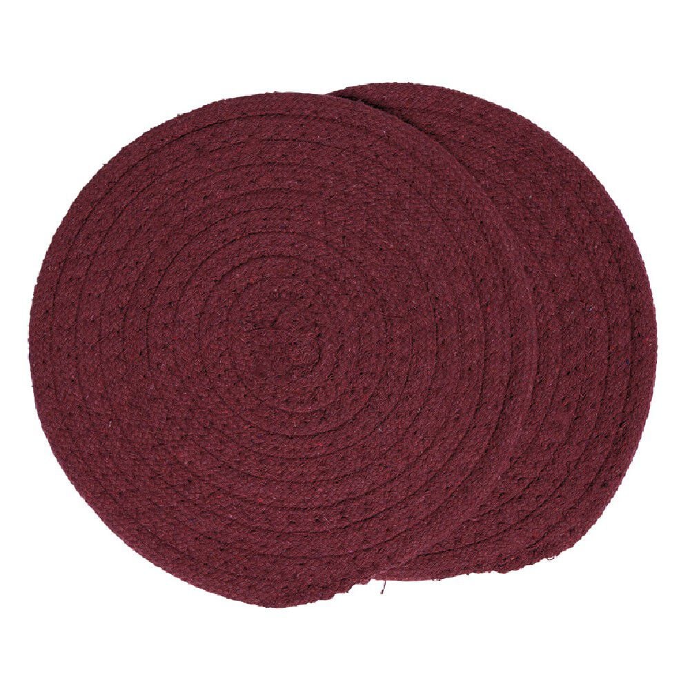 Dessous de plat rond coton rouge vert ou bleu x2