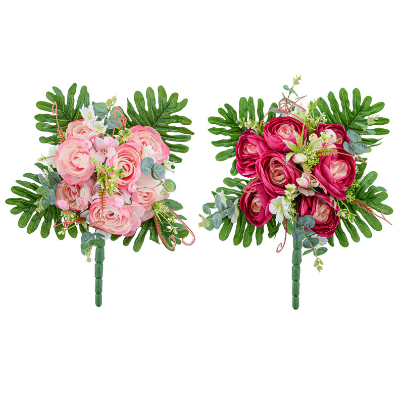 Bouquet de pivoines,fleurettes et eucalyptus