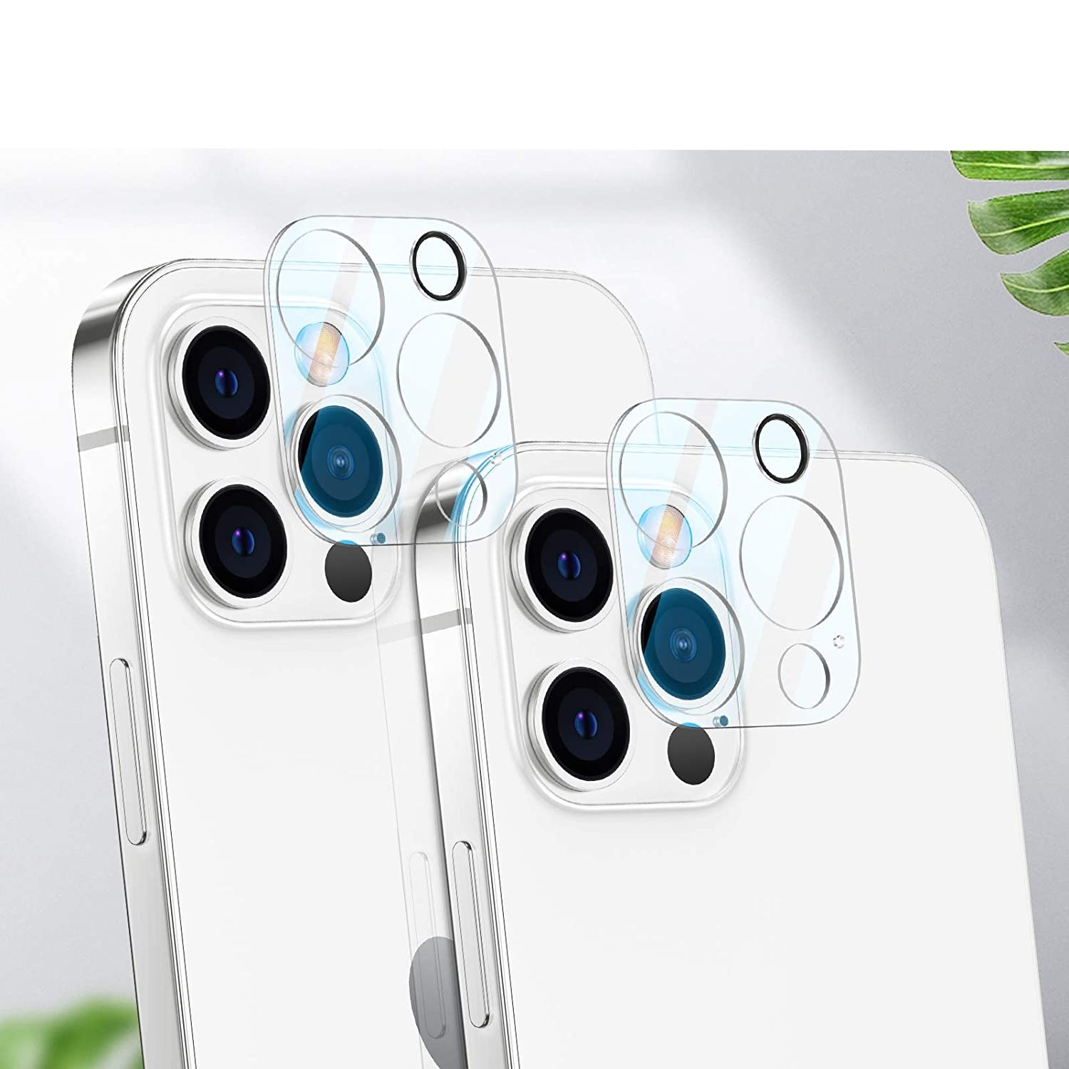 (2er Set) iPhone 12 Pro Kamera Objektiv Protector Panzer Glas Case Friendly - Transparent