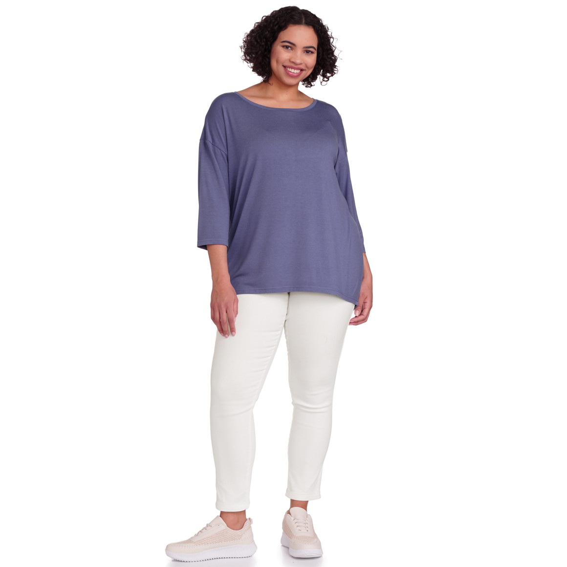 Gina Benotti Damen Longshirt mit Viskose-Anteil lila