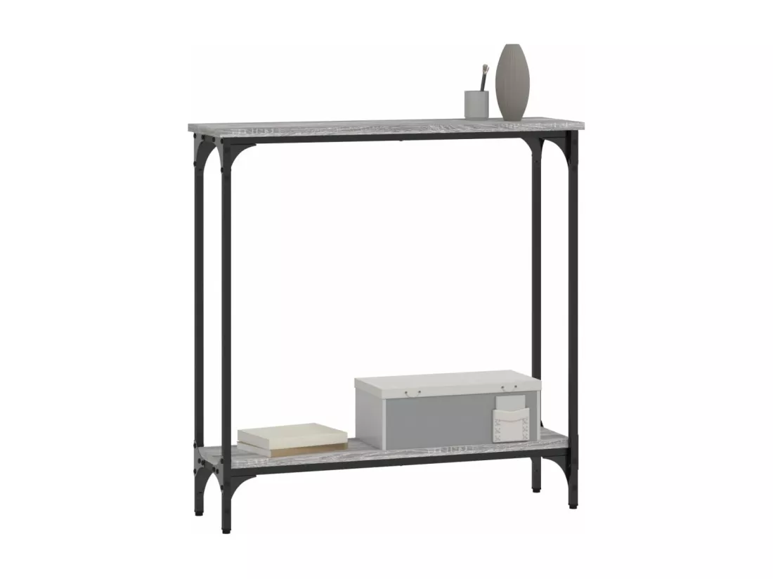 Table console sonoma gris 75x22,5x75 cm bois d'ingénierie