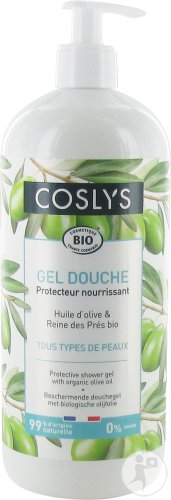 Coslys Gel Douche Bio Protecteur Nourrissant Tous Types De Peaux Huile D'Olive Fl. Rechargeable 1l