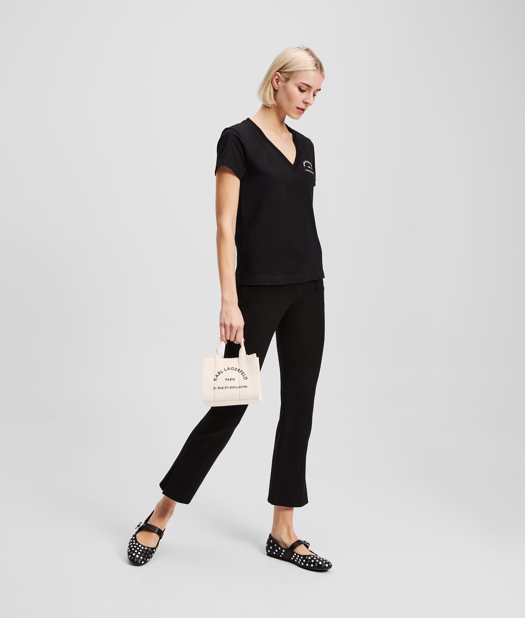 Rue St-Guillaume T-shirt met V-hals