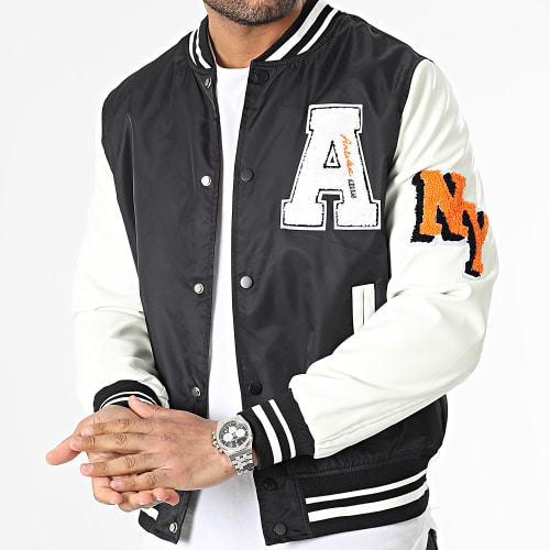 Veste Teddy Noir Blanc