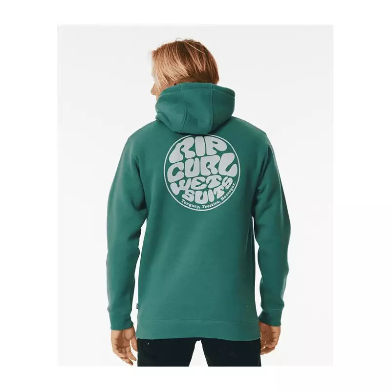 Sweat RIPCURL Wetsuit Icon Hood Washed Green