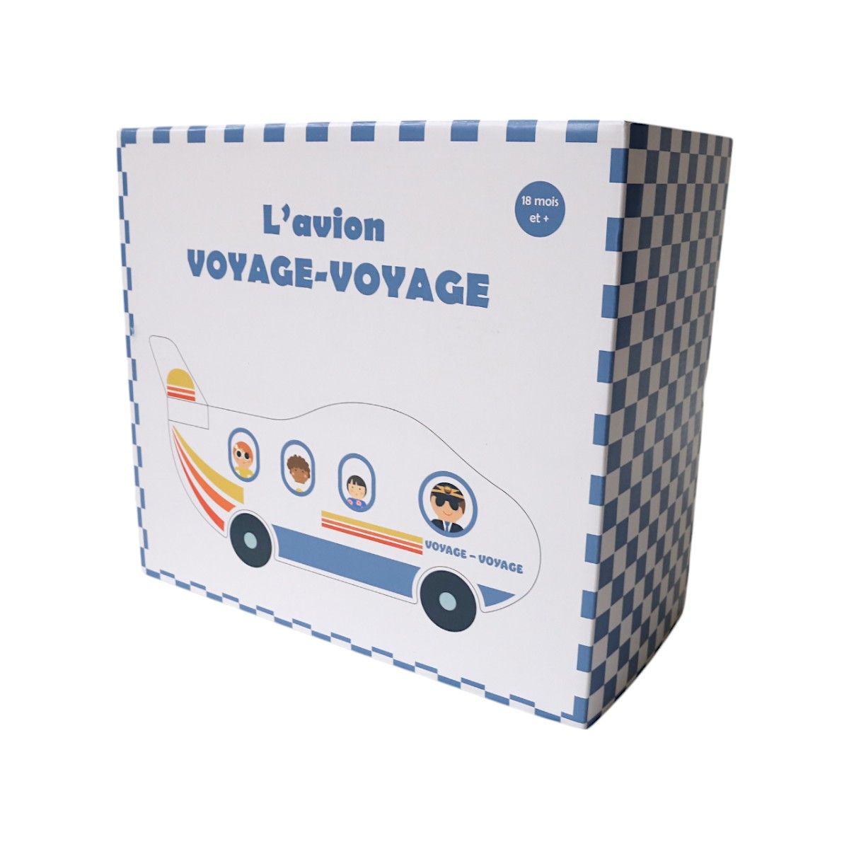 Avion en bois voyage-voyage Mercredi et Patati