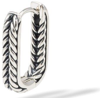 BUDDHA TO BUDDHA - Barbara Reversible Hoop - Oorbellen - Zilver - Single Piece