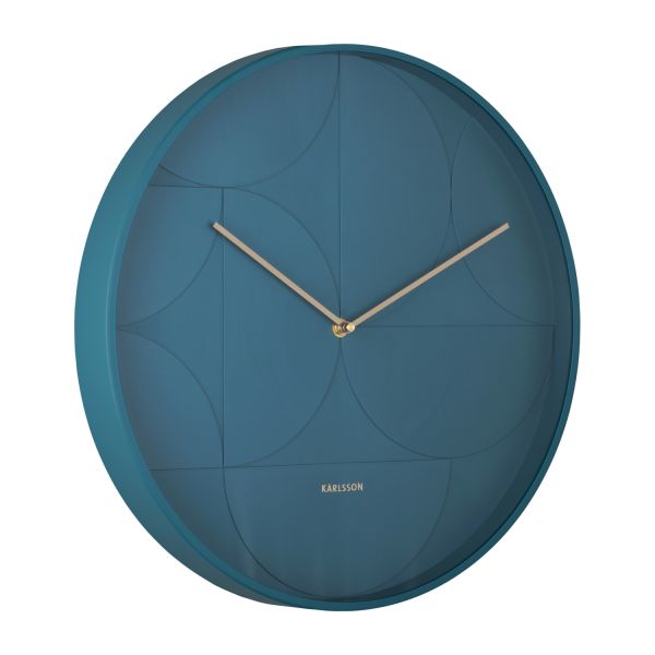Karlsson Echelon Circular Wandklok - Donker Blauw