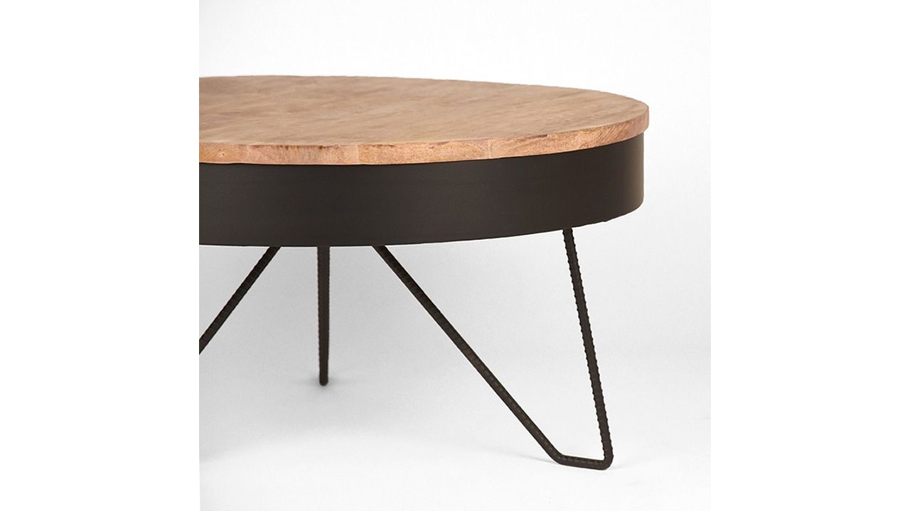 Salontafel zwart YS-22.080 Saran ⌀80  x H43 cm