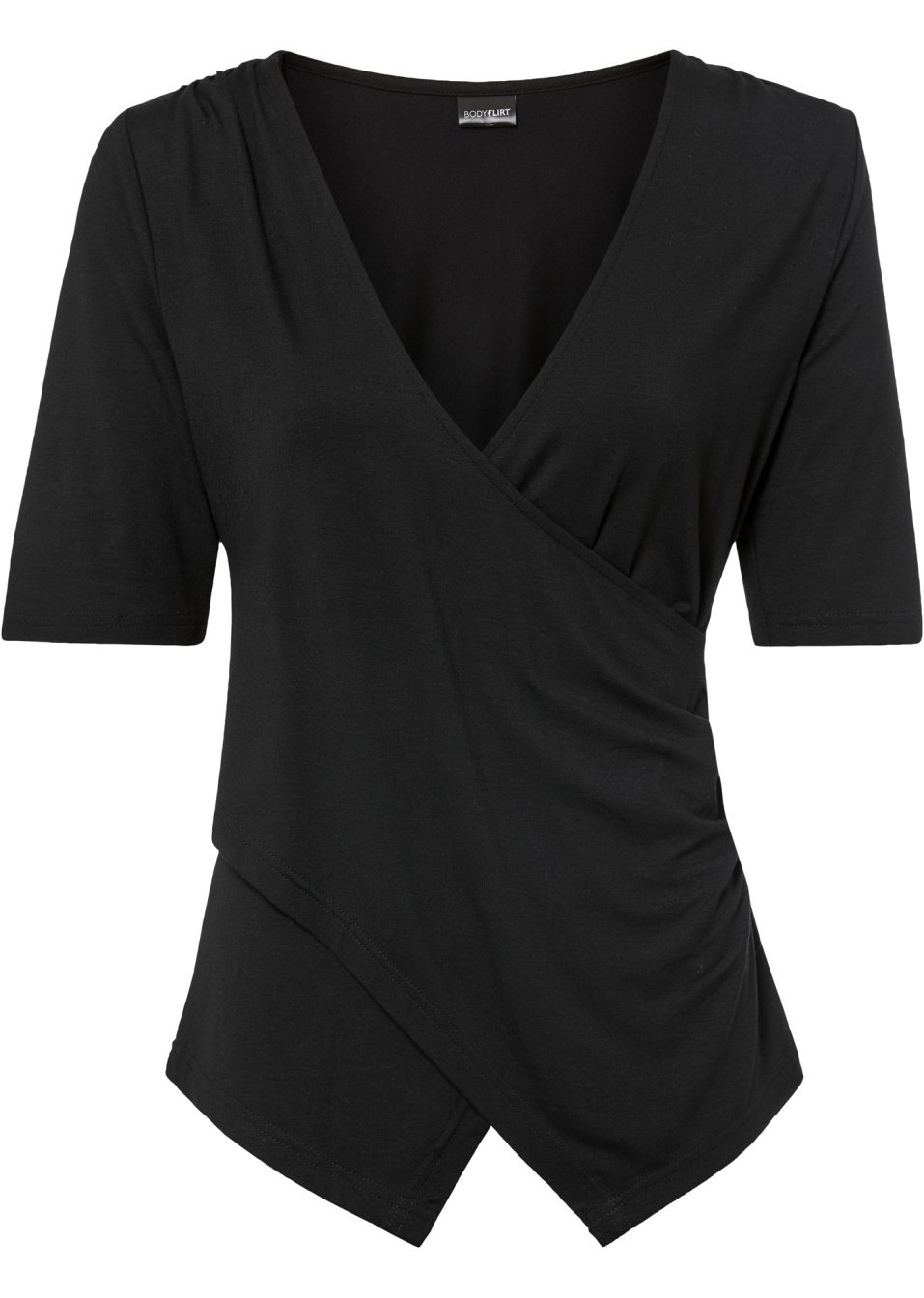 T-shirt effet cache-cœur en viscose durable