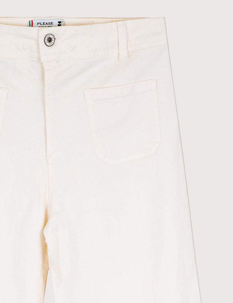 PLEASE PANTALON PATTES D'EPH BLANC