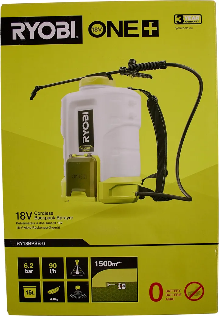 Ryobi RY18BPSB-0 Rygsæk-sprøjte 18V - SOLO