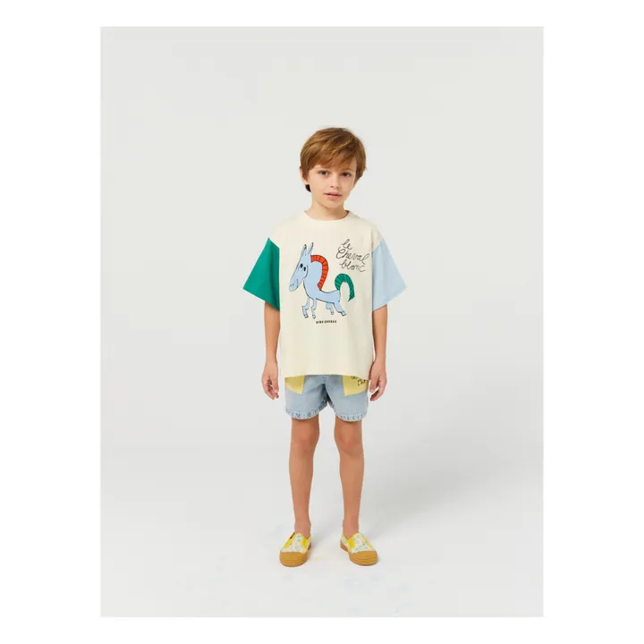 Bobo Choses Exclusivité Bobo Choses x Smallable - T-Shirt Bicolore Cheval | Ecru