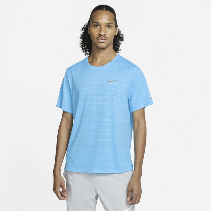 Nike Dri Fit Miler Lobe T Shirt Blå