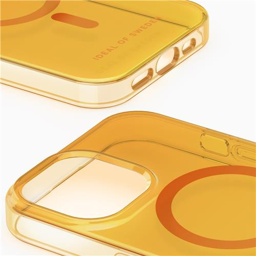 iPhone 15 MagSafe Hardcase Hülle Clear Case Designer (IDCLCMS-I2361-499) - Orange Spritz