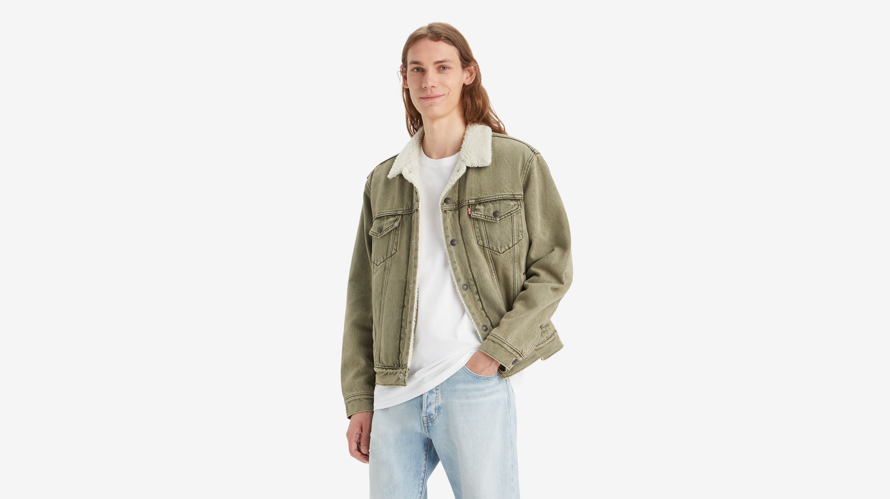 Veste sherpa Trucker Type III - Its My Passion Sherpa - Vert