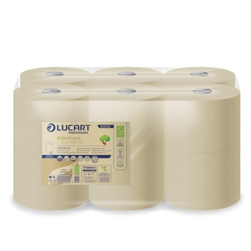 Papier hygiénique jumbo L-one Econatural 180m 2 plis Lucart