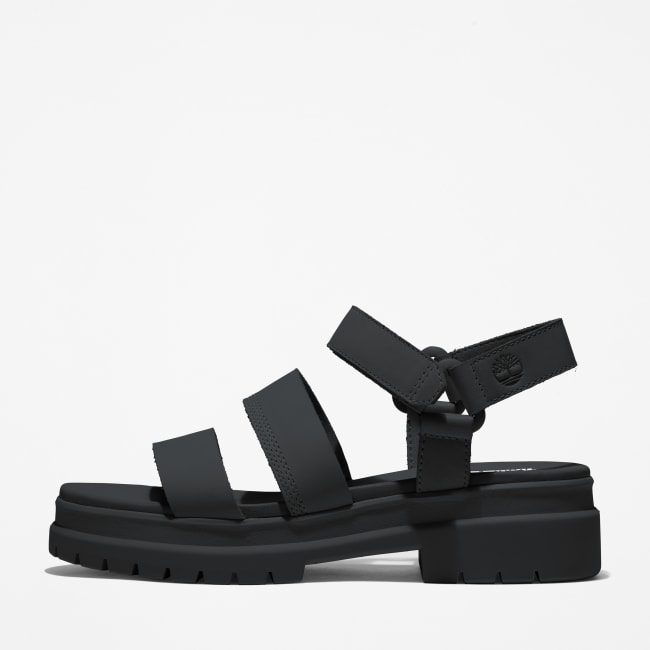 Sandalo a 3 Fasce London Vibe da Donna in colore                nero