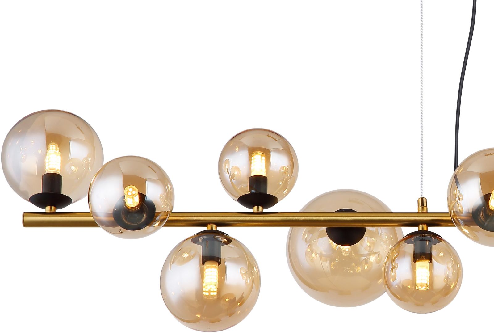 LED-Hängeleuchte - messingfarben matt - 120 cm breit