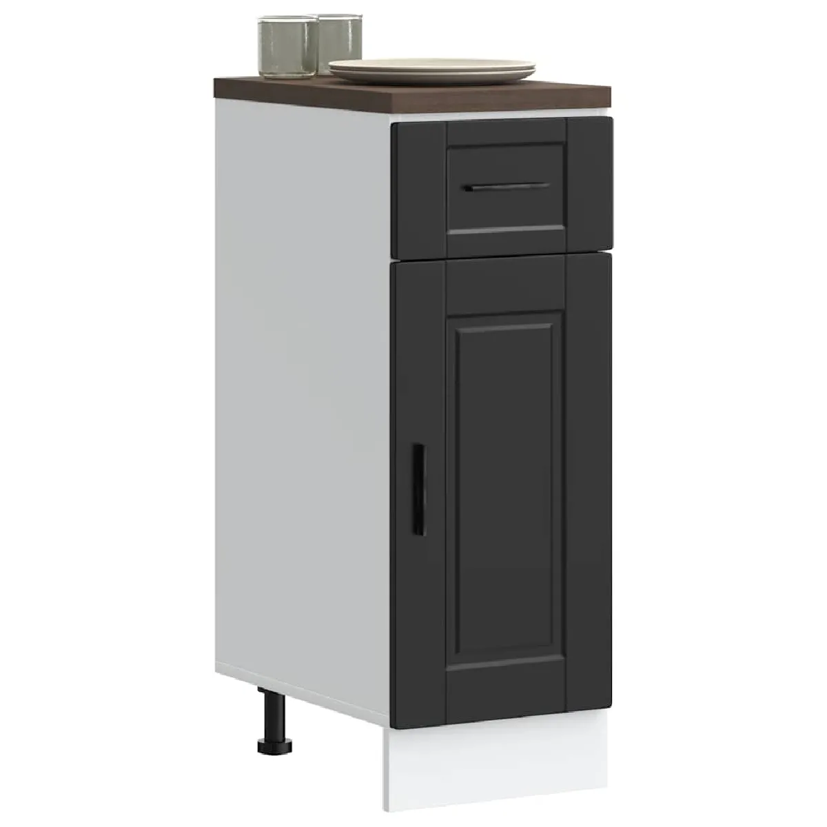 vidaXL Armoire de Cuisine Porto - Noir