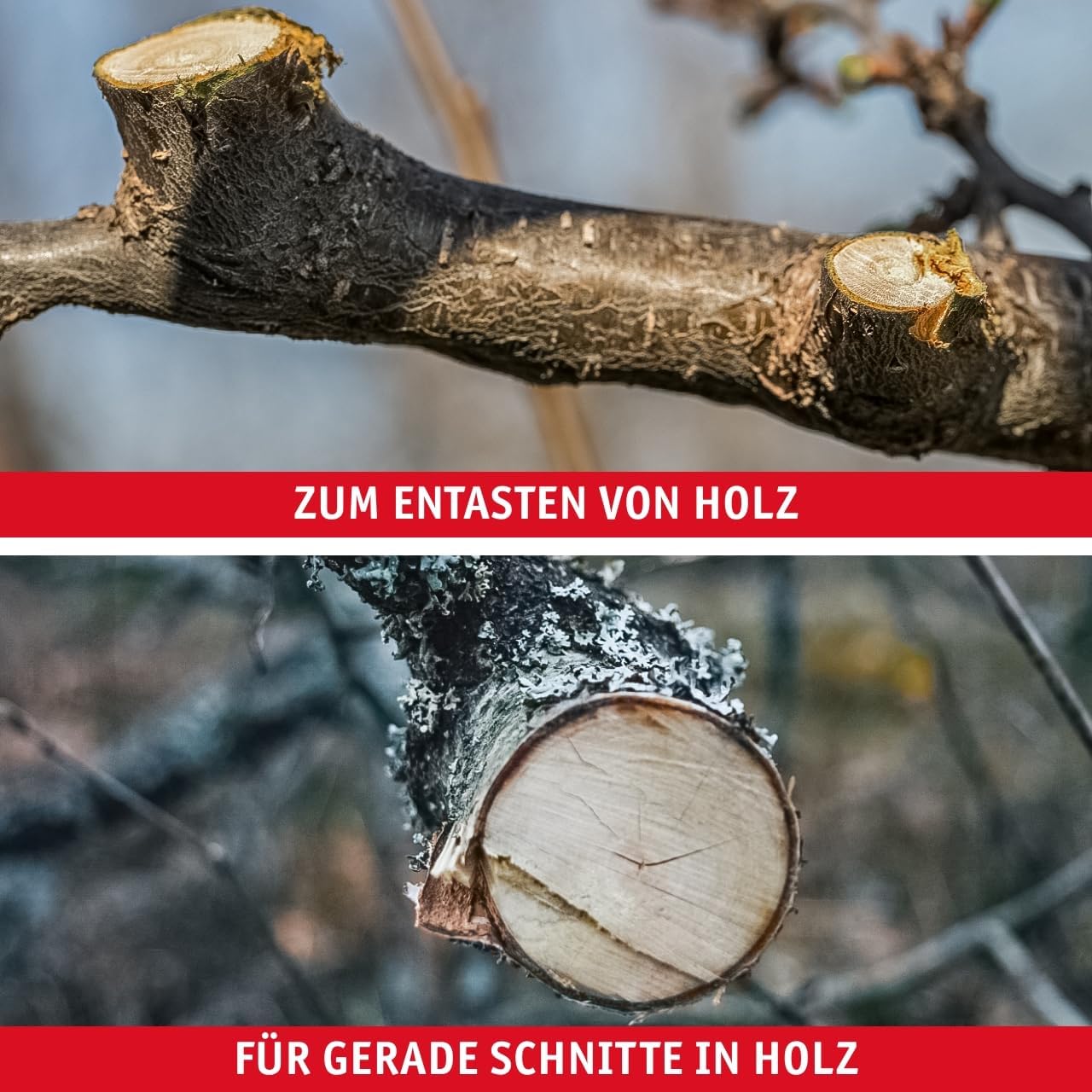 WALTER Akku-Kettensäge & Stichsäge 2-in-1 20V Li-Ion Bürstenloser Motor, schwenkbarer Kopf, 120 mm Schnittleistung Rückschlagschutz & Soft-Grip Für Holz Äste Baumzuschnitt | Akku & Schnellladegerät