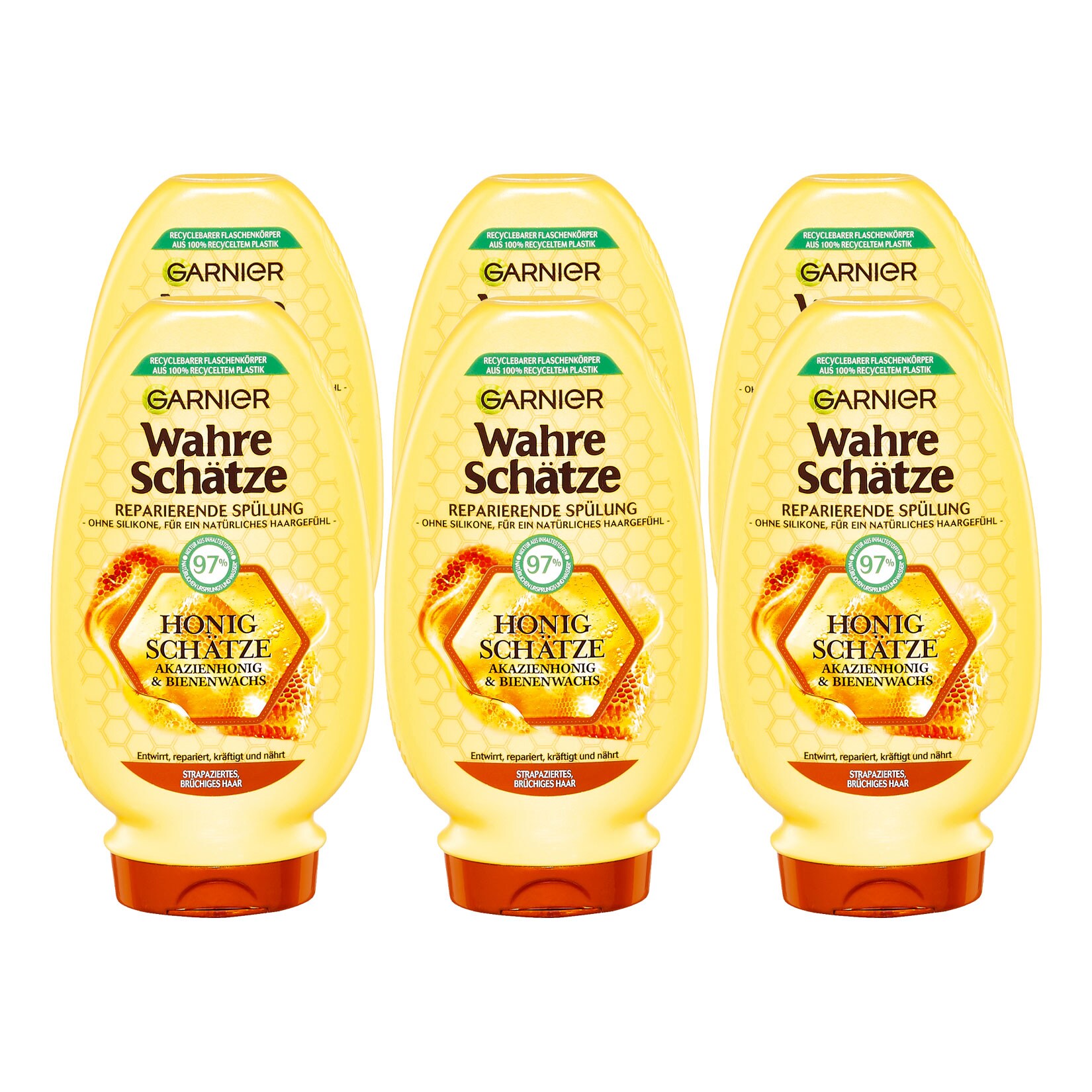 Garnier Wahre Schätze Spülung Honig 200 ml, 6er Pack