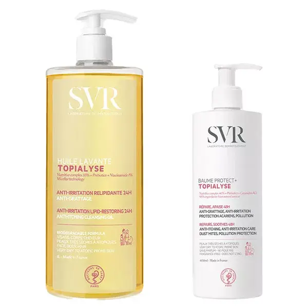 SVR Topialyse: Higiene e cuidados de rotina para pele atópica e sensível.