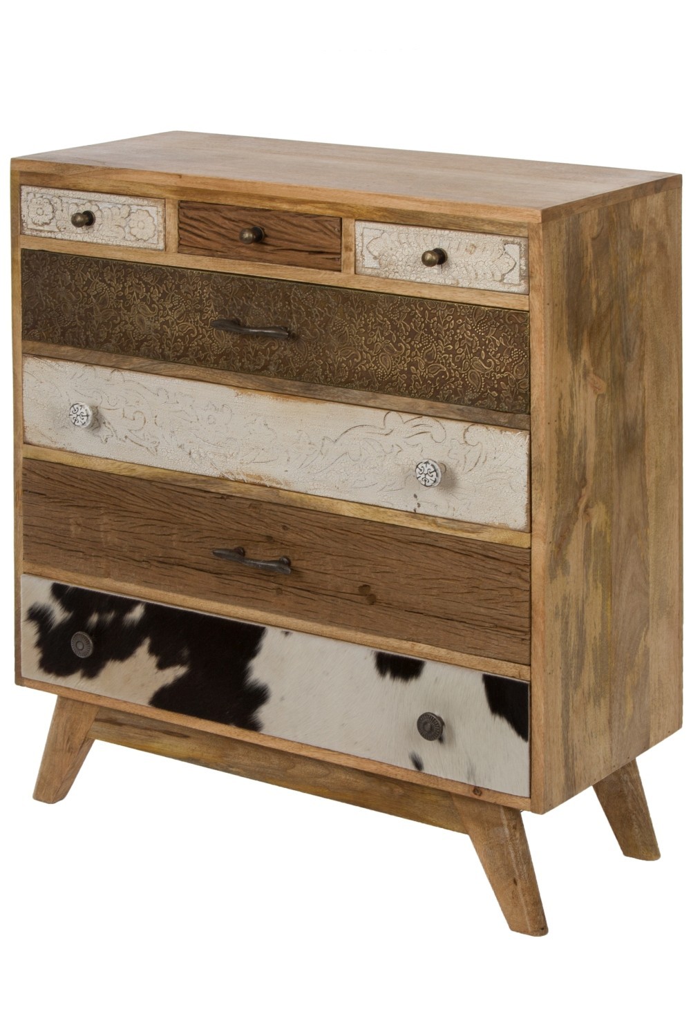 Kommode NEELU - braun - 7 Schubkästen - 70 cm
