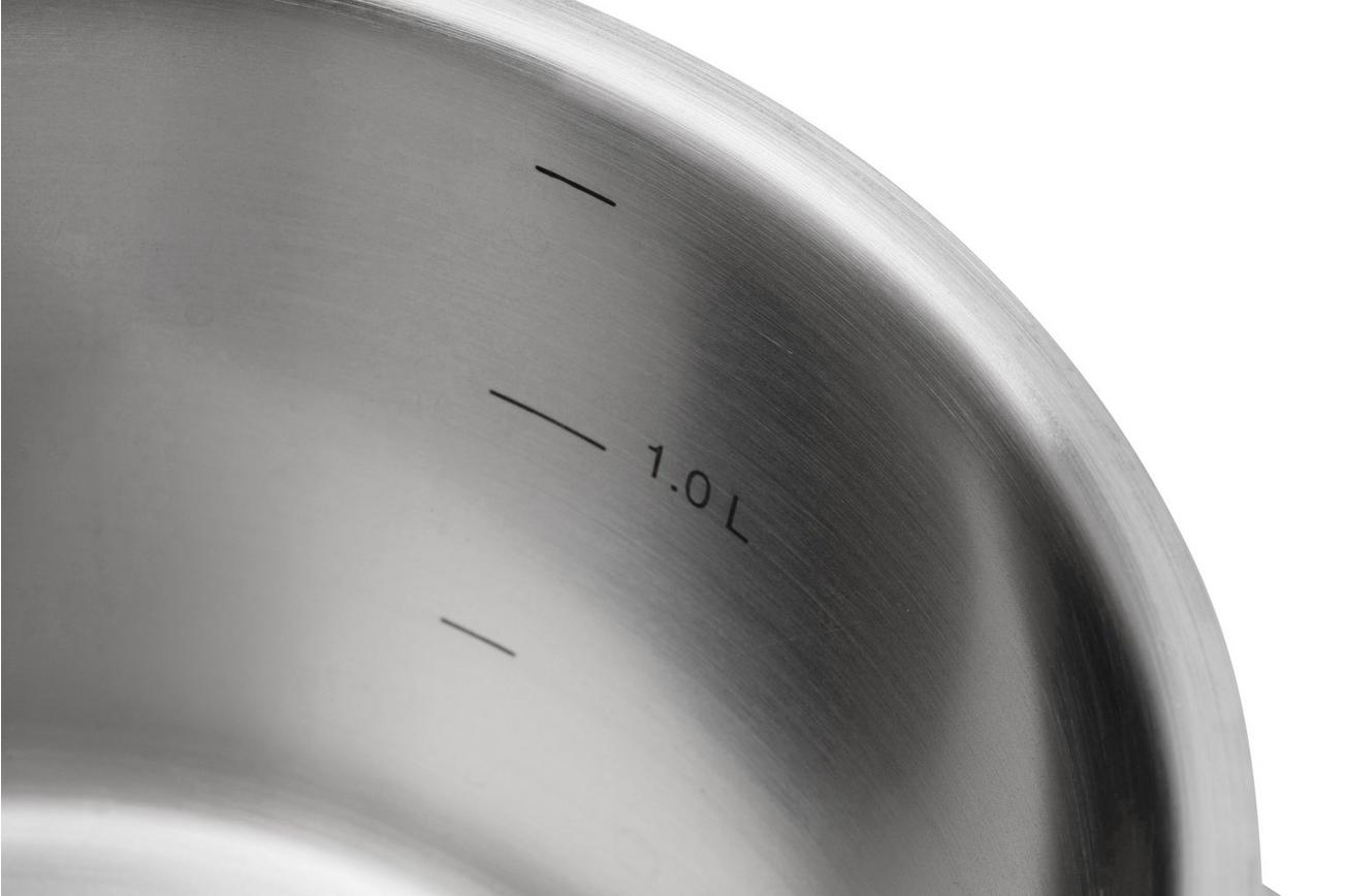 Combekk S-S 151102 Recycled Stainless Steel, kookpan met deksel, 16 cm, 1,7L