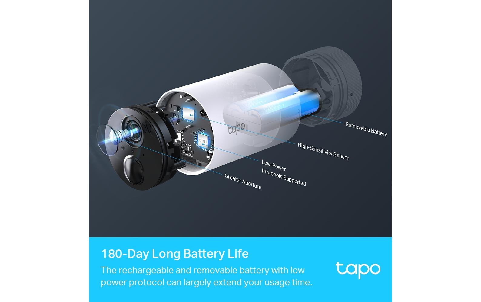 Überwachungsset Tapo C400S2<br>Überall installieren mit langer Batterielebensdauer – Intelligentes drahtloses Sicherheitskamerasystem