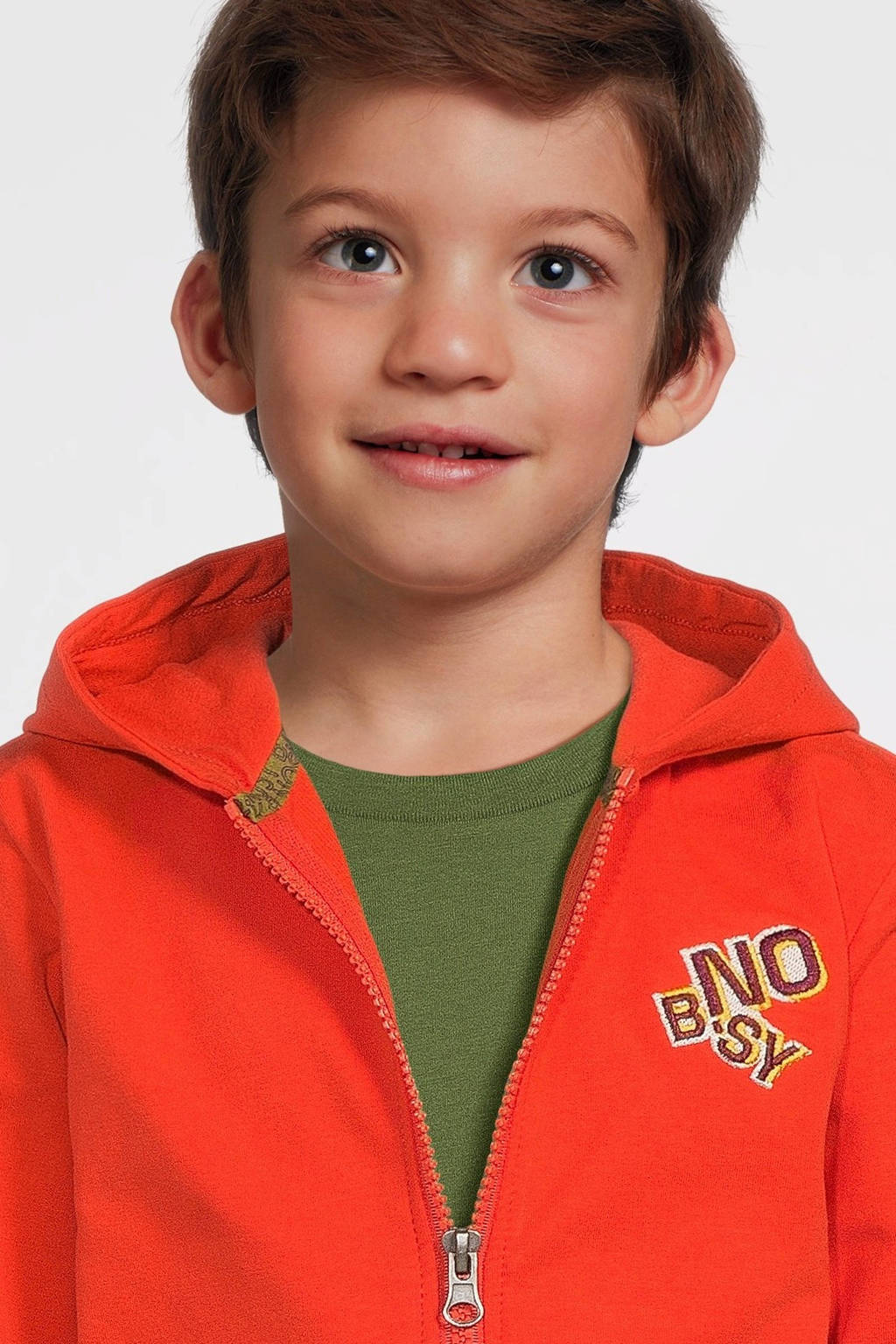 B.Nosy sweatvest Cody met backprint oranje