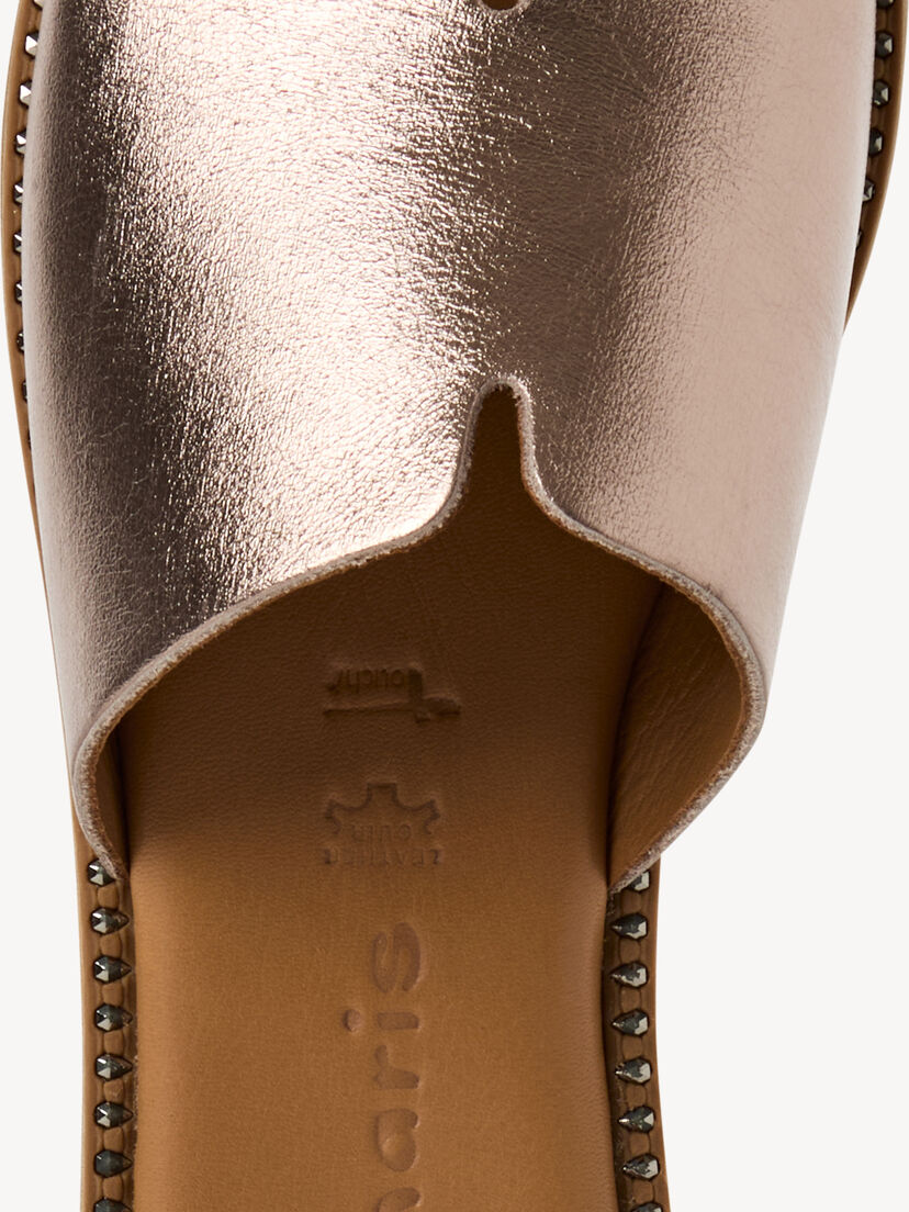 Leren Slipper - metallic