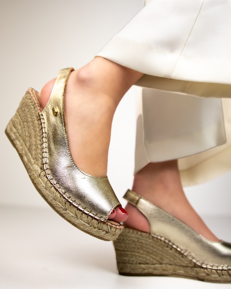 Fred de la Bretoniere Clare Beau Espadrilles  - goud