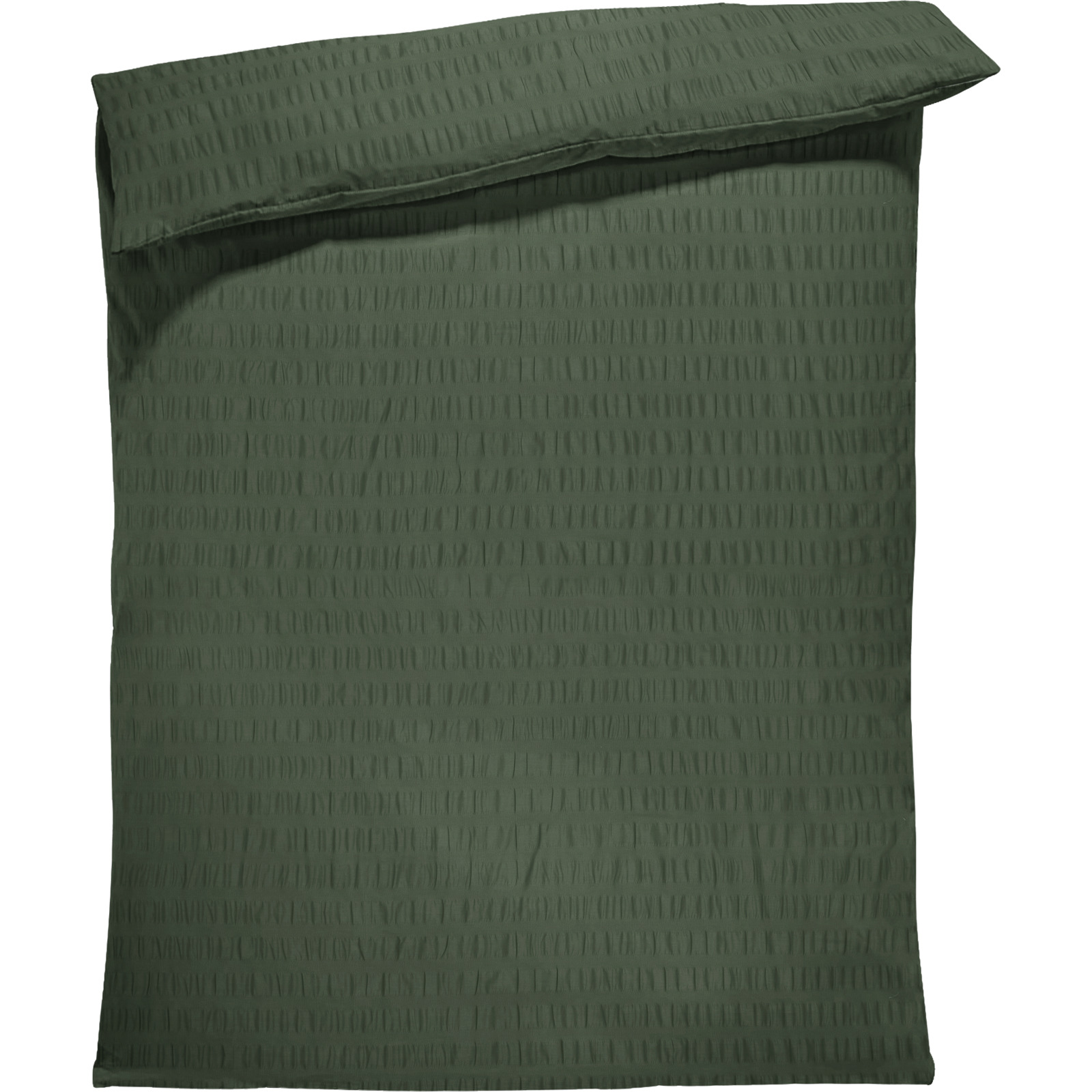 Bettwäsche Seersucker uni 160x210 Duvet Nordisch, grün