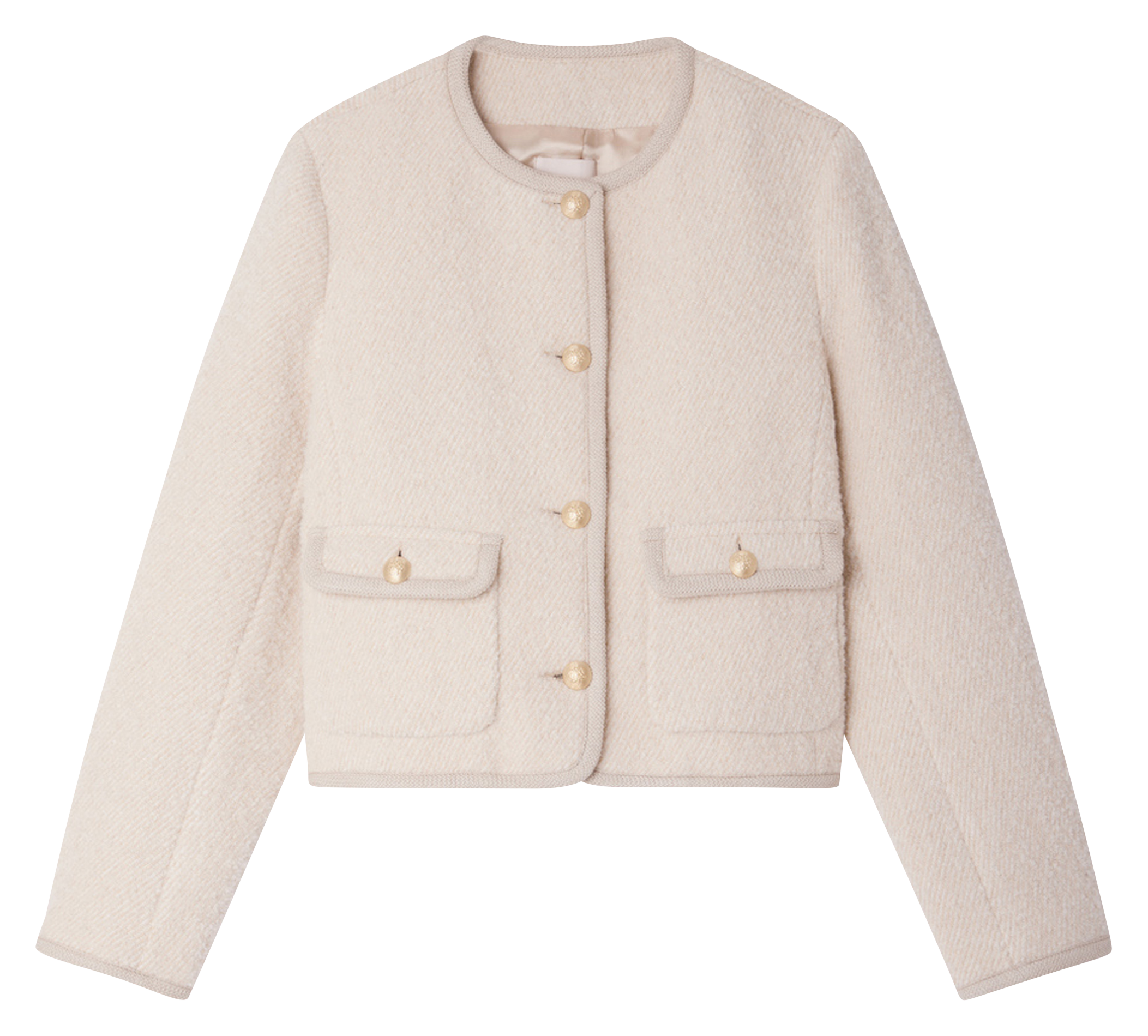MAHAULT - Veste courte boutonnée| Beige