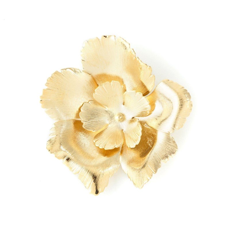 broche fleurs doré à l'or fin - ORPHÉE