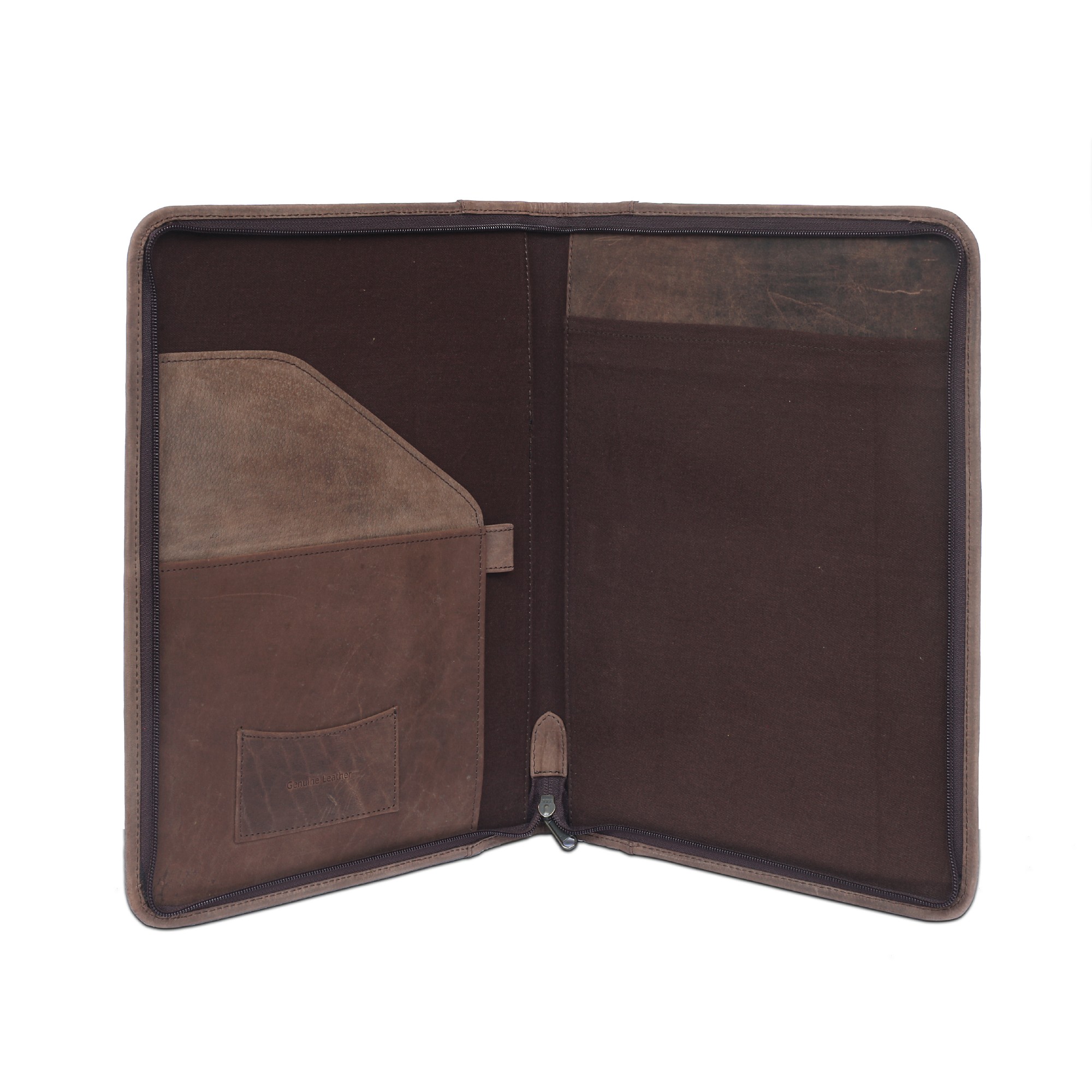 Dokumentenmappe aus Büffelleder, braun, H 35,5 cm, B 27 cm, L 1,5 cm günstig bestellen