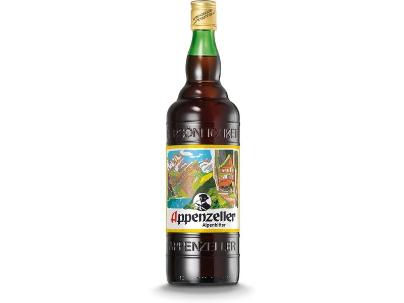 Appenzeller Alpenbitter Alpenbitter 1 l Schweizer Bitterspirituose aus diversen Kräutern