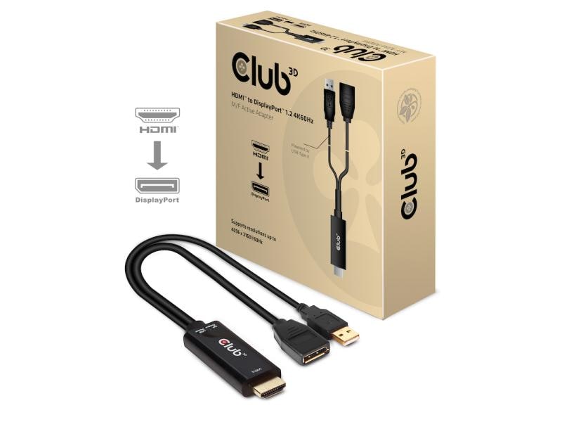 Club 3D Kabel HDMI 2.0 zu DP 1.2 4K60Hz HDMI - DisplayPort, HDMI 2.0 zu DP 1.2 4K60Hz