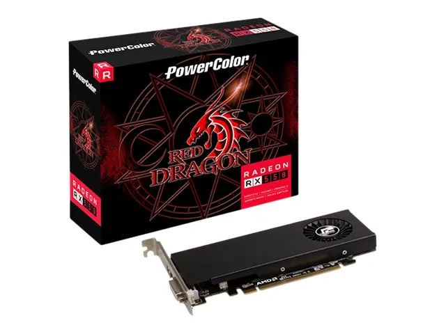PowerColor Red Dragon Radeon RX 550 - Grafikkort - Radeon RX 550 - 4 GB GDDR5 - PCIe 3.0 lavprofil - DVI, HDMI