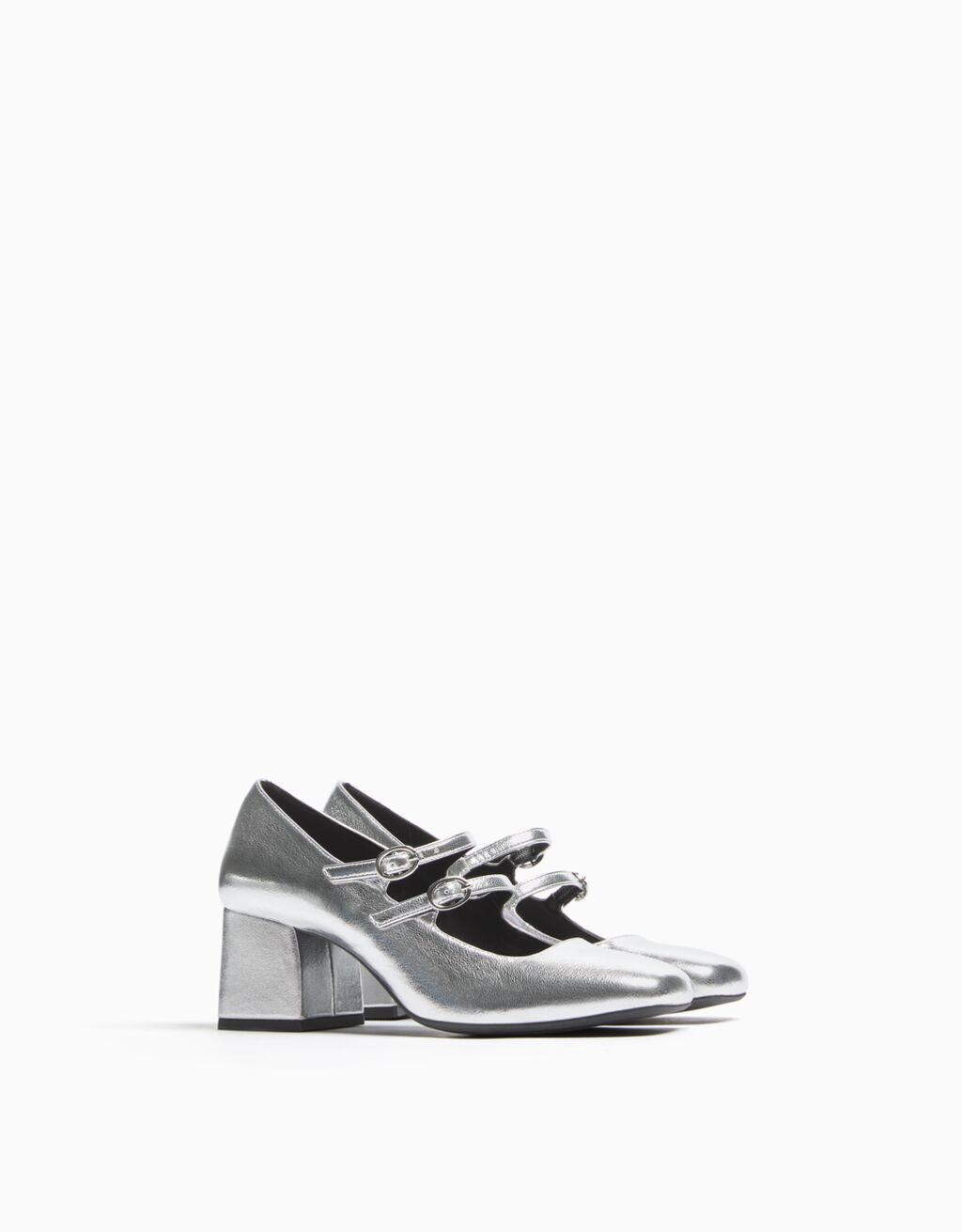 sapatos Mary Jane com salto bloco