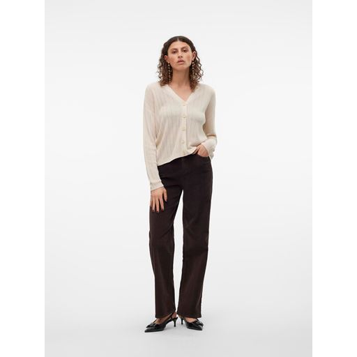 Vero Moda Tessa Højtaljede Corduroy Bukser, Chocolate Torte, W30/L32
